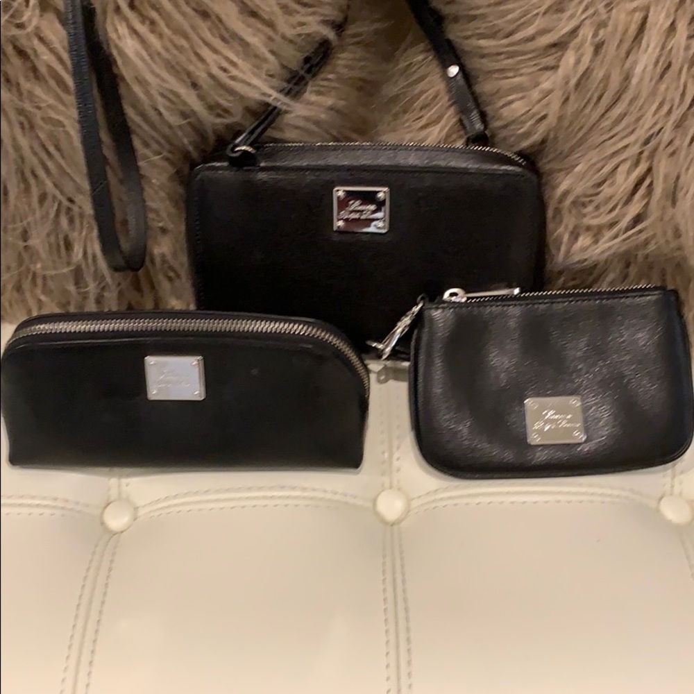 Ralph Lauren wallet, cosmetic bag, and wristlet.
